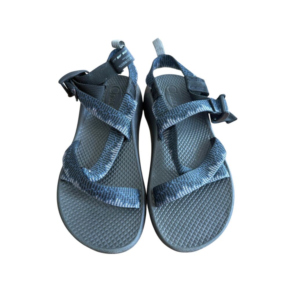 Chaco Kids Z/1 Classic Sport Sandals Black Blue Adjustable Straps Size 4 Youth